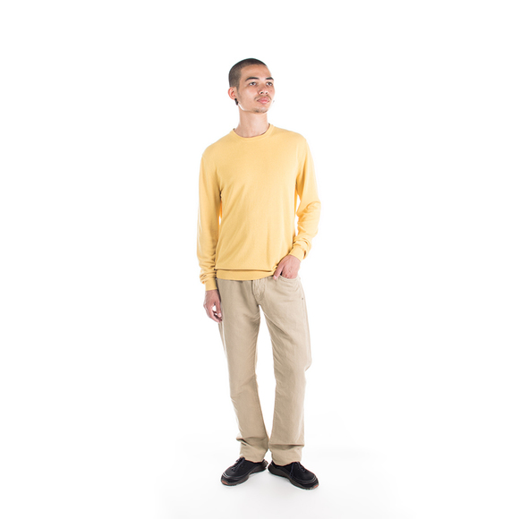 Z ZEGNA YELLOW SWEATERMENS SIZE L